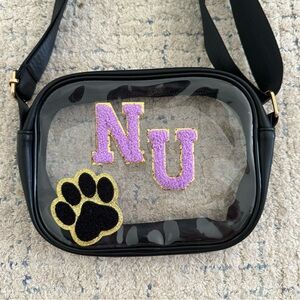 Clear crossbody stadium bag